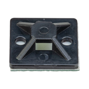 montaje sujetador adhesivo stronghold de 4 vías de 3/4" x 3/4" x 1/4", color negro, nylon 6.6 retardante de llamas v 2, paquete de 100pz