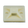 montaje sujetador adhesivo stronghold de 4 vías de 1" x 1" x 1/4", color natural, nylon 6.6 retardante de llamas v 2, paquete de 100pz