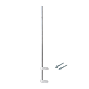 mástil liviano de pared de 1.5 m (diam. 1 1/4") con cejas de fijación soldadas, ¡no se gira! incluye taquetes para instalación.