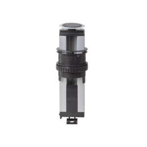 teleblock simon k45 para voz, datos, multimedia o contactos eléctricos / capacidad para 5 módulos k45 / apertura automática con tapa abatible / instalación en mobiliario de oficina o comercial / (ktle205cy)