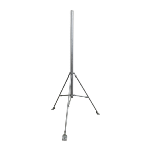 mástil de 2" x 1.5 metros con tripie para instalación en losa. acero galvanizado en caliente.