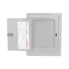 centro de carga monofásico 1 fase, 3 hilos para interruptores qp, de 12 polos 24 circuitos, 120/240vca, barras de aluminio 125 amp, nema 1, uso interior. incluye tapa.
