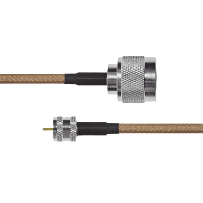 jumper de cable coaxial rg 142/u de 180 cm y conectores n macho a mini uhf macho. jumper de cable coaxial rg 142/u de 180 cm y conectores n macho a mini uhf macho.