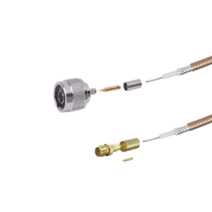 jumper de 100 cm tipo rg 142/u con conectores n macho y sma hembra inverso (hasta 8 ghz).
