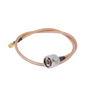 cable de 100 cm tipo rg 142/u con conectores n macho y sma macho inverso (hasta 8 ghz).