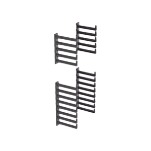 kit de dedos para organizador de cables, para uso con gabinetes de 42 o 45 ur, tipo s o tipo n, 6.8 in de ancho, color negro