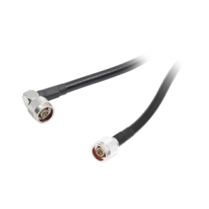 jumper con cable lmr400 con conectores n macho / n macho angulo recto, de 1.2 metros.