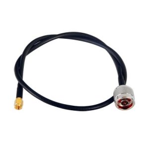 jumper de 60 cm con cable rg 58u sys, conectores n macho a sma macho inverso.