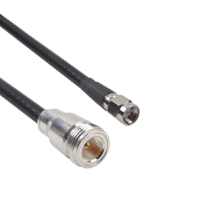 cable lmr 240uf (ultra flex) de 60 cm con conectores n hembra y sma macho.