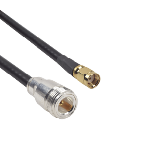 cable lmr 240uf (ultra flex) de 60 cm con conectores n hembra y sma macho inverso.