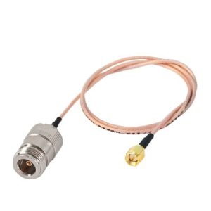 jumper con cable rg 316 conectores n hembra / sma macho inverso 60 cm.