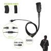 micrófono audífono de 1 cable de fibra trenzada con sistema snap para radios icom ic f4003/4013/2000/4021/4031/4210/4230/ic f14/3021/3013/3103/3003/1000/2000/s/t (con tornillos)