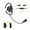 â€‹auriculares de gancho en forma de "c" con cable de fibra trenzada y conector snap. requiere micrófono de solapa de 1 o 2 hilos de la serie snap.