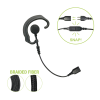 auricular de gancho para el oído (responder) con cable de fibra trenzada y conector snap. requiere micrófono de solapa de 1 o 2 hilos de la serie snap.