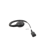auricular giratorio con gancho en forma de "g" con cable de fibra trenzada y conector snap. requiere micrófono de solapa de 1 o 2 hilos de la serie snap.