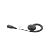 auricular giratorio con gancho en forma de "g" con cable de fibra trenzada y conector snap. requiere micrófono de solapa de 1 o 2 hilos de la serie snap.