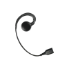 auricular giratorio con gancho en forma de "g" con cable de fibra trenzada y conector snap. requiere micrófono de solapa de 1 o 2 hilos de la serie snap.