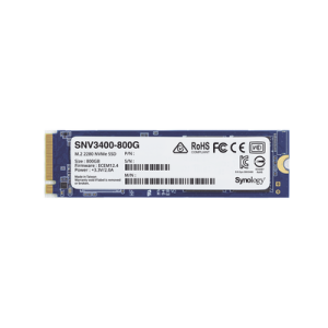 ssd 800gb nvme m.2 2280, diseñada para synology nas con ranuras m.2 integradas