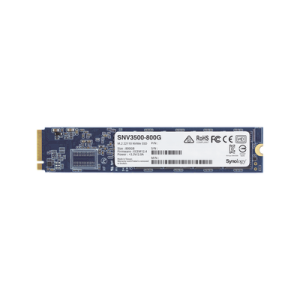 ssd 800gb nvme m.2 22110, diseñada para synology nas con ranuras m.2 integradas