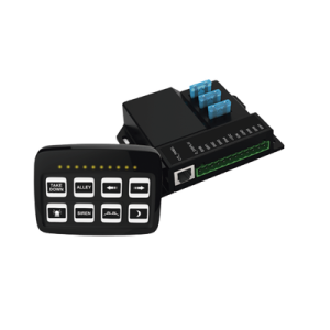 controlador universal de 8 interruptores, 12 24 vcd con montaje fijo y de succión