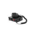 sirena vehicular de 100w de potencia, con switch giratorio de 6 posiciones y micrófono integrado de uso rudo