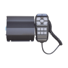 sirena vehicular de 100w de potencia, con controlador unimando para control de tonos, 4 salidas auxiliares y microfono