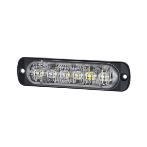 luz auxiliar de 12 led, ambar/claro, sae, bisel negro, lente transparente