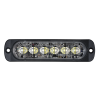 luz auxiliar de 12 led, rojo/azul, sae, bisel negro, lente transparente