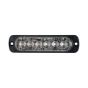 luz auxiliar de 12 led, rojo/azul, sae, bisel negro, lente transparente