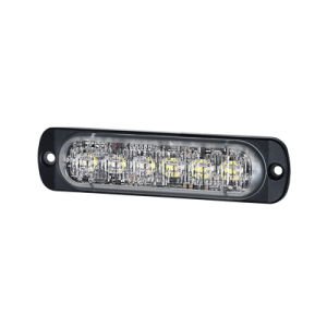 luz auxiliar de 12 led, rojo/azul, sae, bisel negro, lente transparente