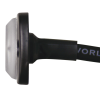 luz auxiliar de 12 led, rojo/claro, sae, bisel negro, lente transparente