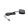 barra de luces de 8 módulos, 32 led, 47 pulgadas, Ámbar, sae clase 1, con controlador de 8 interruptores