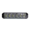 luz auxiliar de 18 led, sae, tricolor, bisel negro, rojo/blanco/azul, lente transparente