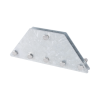 placas igualadoras con tornillería y separadores, para 6 retenidas. galvanizado en inmersión.