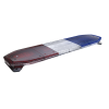 barra de luces led de 48", 216 led, dual color, programable, rojo/azul/Ámbar/claro, ideal para equipar unidades de seguridad publica con domos rojo, claro y azul