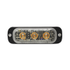 luz auxiliar de 3 led, ambar, sae, 12 24 vcd, lente transparente