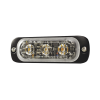 luz auxiliar de 3 led, ambar, sae, 12 24 vcd, lente transparente