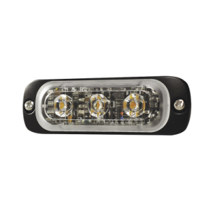 luz auxiliar de 3 led, ambar, sae, 12 24 vcd, lente transparente