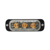 luz auxiliar de 3 led, roja, sae, 12 24 vcd, lente transparente