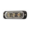 luz auxiliar de 3 led, roja, sae, 12 24 vcd, lente transparente