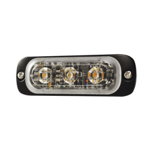 luz auxiliar de 3 led, roja, sae, 12 24 vcd, lente transparente