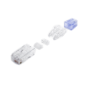 plug rj45 cat6 de 5 piezas, para cable utp de calibre 23 24 awg, chapado en oro de 50 micras, paquete de 100 piezas