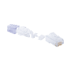 plug rj45 cat6 de 5 piezas, para cable utp de calibre 23 24 awg, chapado en oro de 50 micras, paquete de 100 piezas