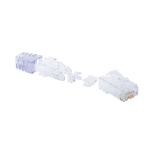 plug rj45 cat6 de 5 piezas, para cable utp de calibre 23 24 awg, chapado en oro de 50 micras, paquete de 100 piezas