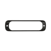 luz auxiliar de 6 led, ambar, bisel negro, lente transparente