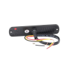 luz auxiliar de 6 led, ambar, bisel negro, lente transparente