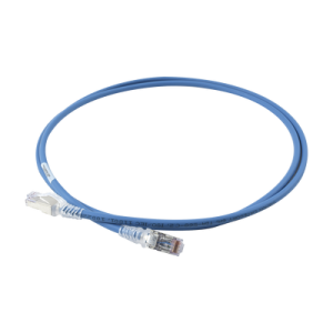 patch cord "skinny" cat6a blindado s/ftp, 5ft, diámetro reducido 28 awg, color azul