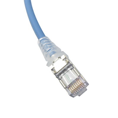 patch cord "skinny" cat6a blindado s/ftp, 7ft, diámetro reducido 28 awg, color azul patch cord "skinny" cat6a blindado s/ftp, 7ft, diámetro reducido 28 awg, color azul