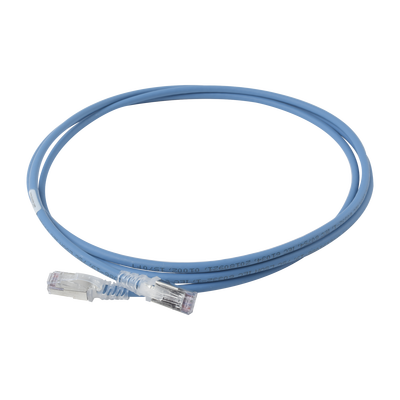 patch cord "skinny" cat6a blindado s/ftp, 7ft, diámetro reducido 28 awg, color azul patch cord "skinny" cat6a blindado s/ftp, 7ft, diámetro reducido 28 awg, color azul