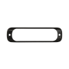 luz auxiliar de 6 led, roja, bisel negro, lente transparente
